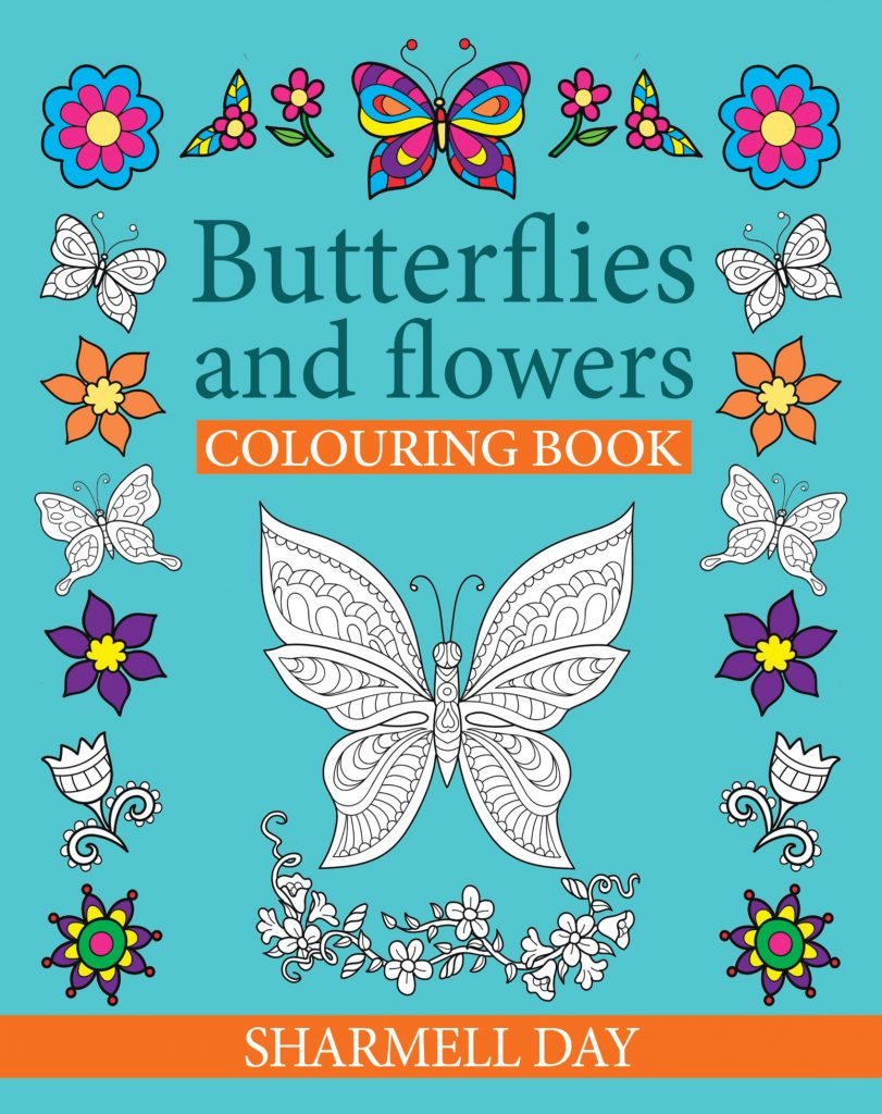 Butterflies and Flowers: Colouring Book Paperback by Sharmell Day