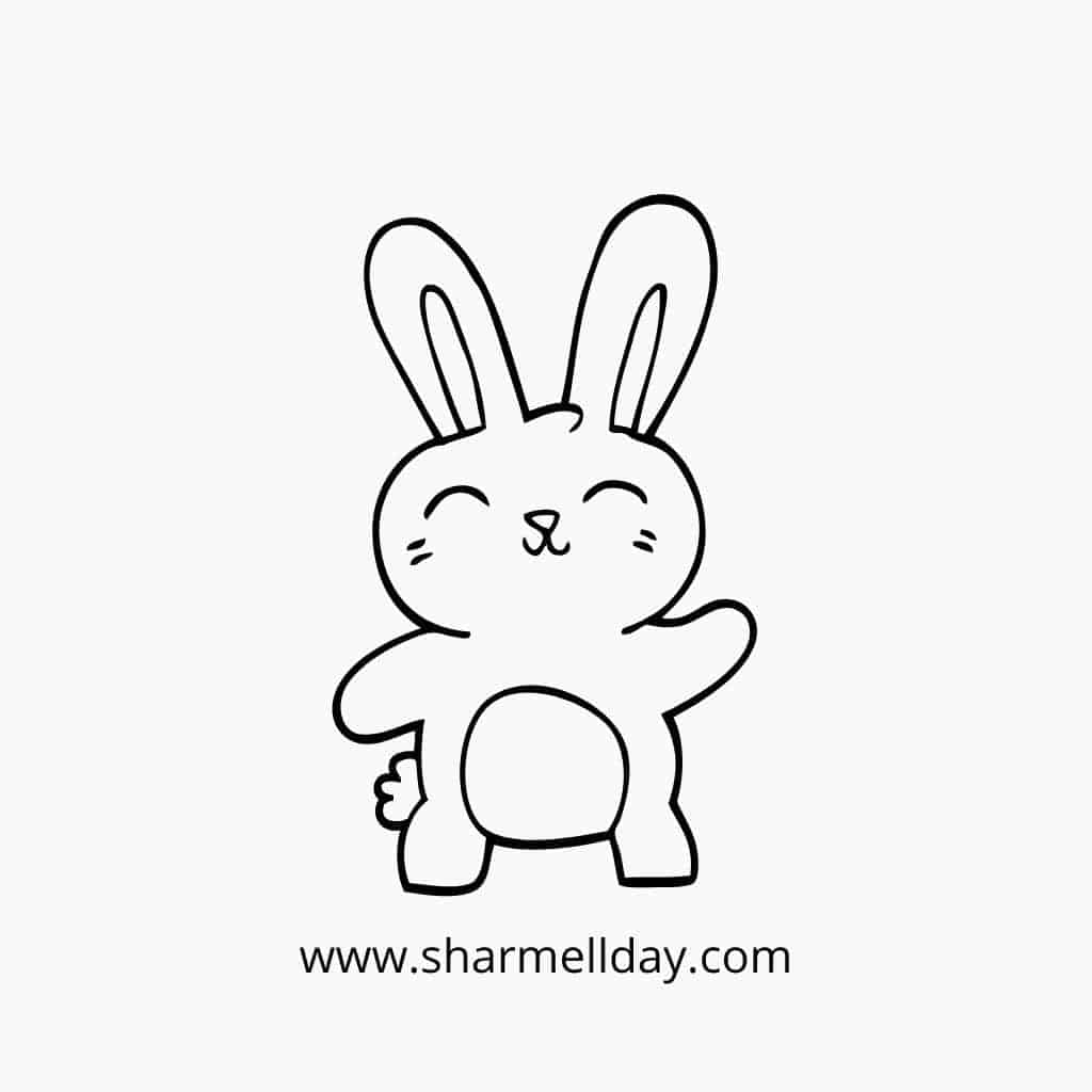 cute easy line drawing of a bunny