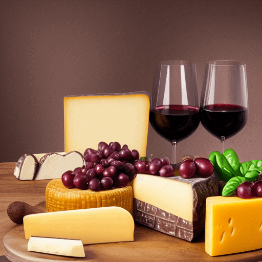 Jasper AI Art Wine, Cheese & Chocolate