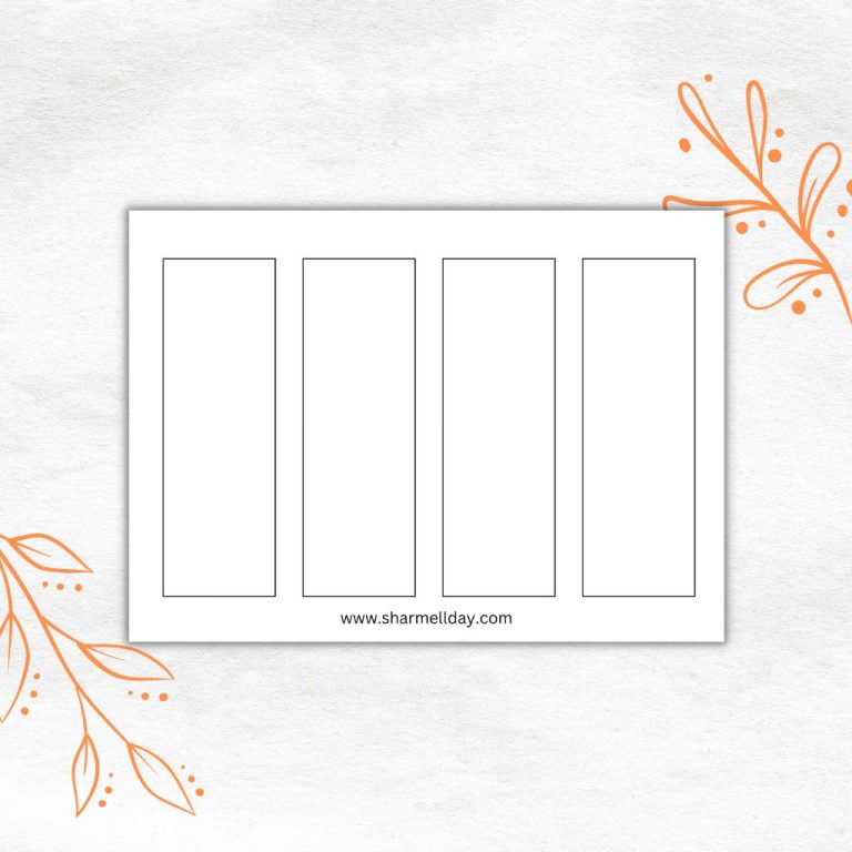 Blank Bookmark Template Printable