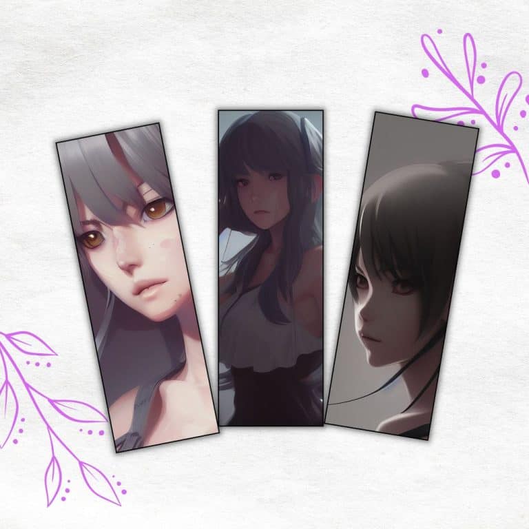 printable anime girl bookmarks
