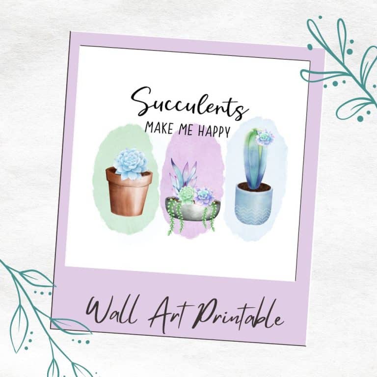 Succulent Printable Wall Art